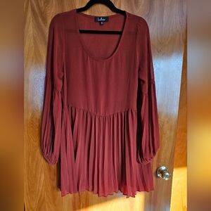 Lulus chiffon pleated dress M